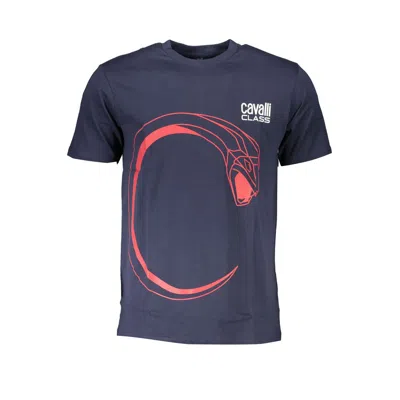 Cavalli Class Blue Cotton T-shirt