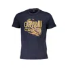 Cavalli Class Blue Cotton T-shirt