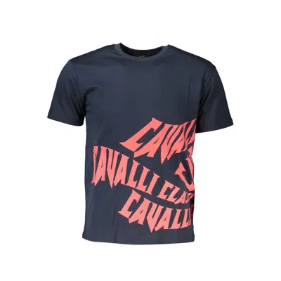 Cavalli Class Blue Cotton T-shirt