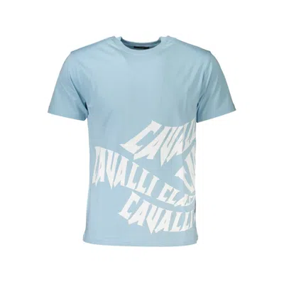 Cavalli Class Blue Cotton T-shirt