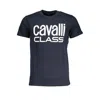 Cavalli Class Blue Cotton T-shirt In Blue