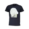 Cavalli Class Black Cotton Men T-shirt In Blue