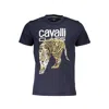 Cavalli Class Blue Cotton T-shirt In Blue
