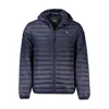 Cavalli Class Blue Polyamide Shell Men's Jacket In Blue