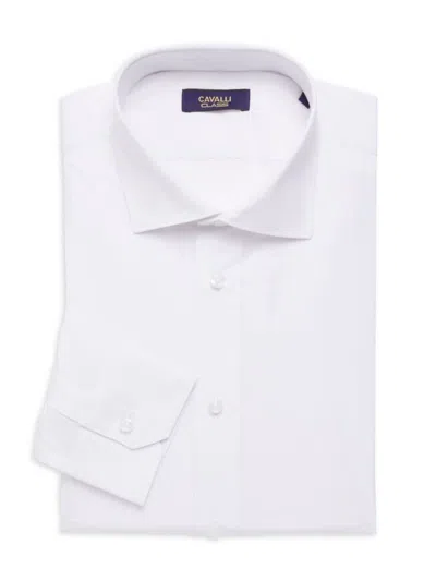 Cavalli Class By Roberto Cavalli Men's Comfort Fit Dress Shirt In White