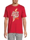 Cavalli Class By Roberto Cavalli Men's Cotton Graphic T-shirt In Red