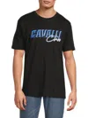 Cavalli Class By Roberto Cavalli Men's Crewneck Graphic T-shirt In Black