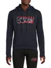 Cavalli Class By Roberto Cavalli Men's Logo Graphic Hoodie In Navy