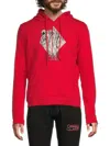 Cavalli Class By Roberto Cavalli Men's Logo Graphic Hoodie In Red