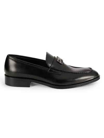 Cavalli Class By Roberto Cavalli Men's Logo Leather Loafers In Black