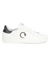 Cavalli Class By Roberto Cavalli Men's Logo Leather Low-top Sneakers In White