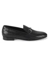 Cavalli Class By Roberto Cavalli Men's Textured Leather Bit Loafers In Black