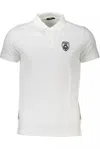Cavalli Class White Cotton Men Polo Shirt In White