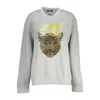 Cavalli Class Gray Polyester Sweater In Gray