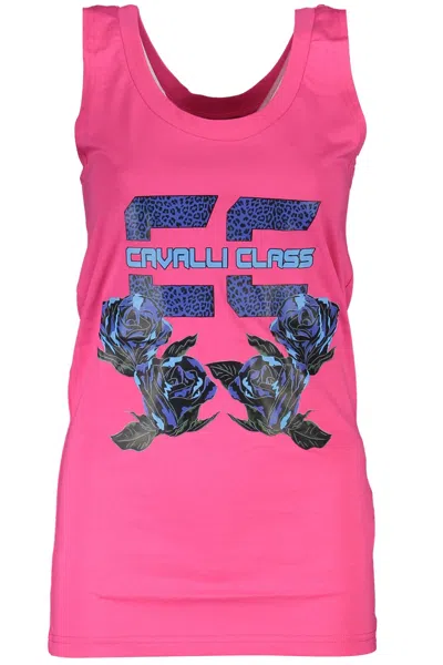 CAVALLI CLASS CAVALLI CLASS PINK COTTON WOMEN TANK WOMEN'S TOP