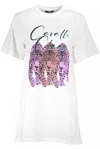Cavalli Class White Cotton Dress In White