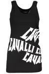 Cavalli Class Woman Top Black Size L Cotton In Red
