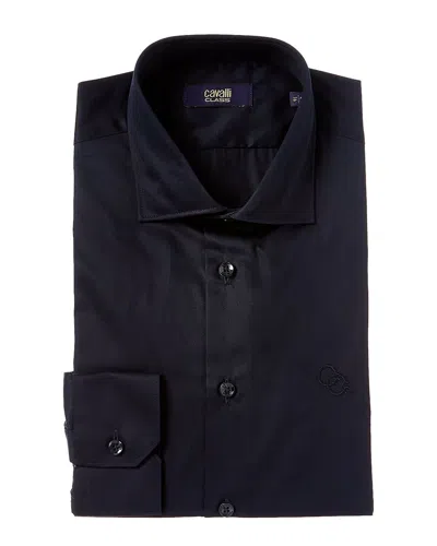 Cavalli Class Comfort Fit Dress Shirt In Black
