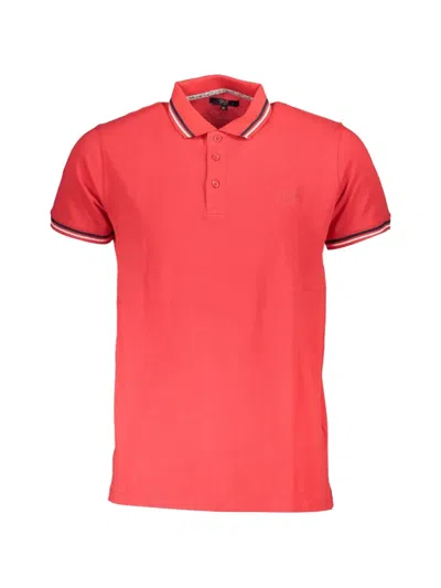 Cavalli Class Contrast-trim Cotton Polo Shirt In Red