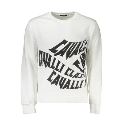 Cavalli Class Cotton Men Men's Sweatshirt In White