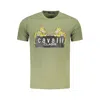 Cavalli Class Green Cotton Men T-shirt