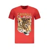Cavalli Class Red Cotton Men T-shirt