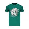 Cavalli Class Green Cotton Men T-shirt