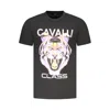 Cavalli Class Black Cotton Men T-shirt