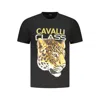 Cavalli Class Black Cotton Men T-shirt In Black