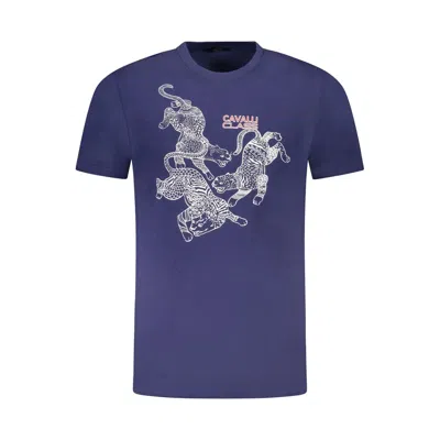 Cavalli Class Cotton Men Men's T-shirt In Blue