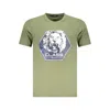 Cavalli Class Green Cotton Men T-shirt