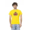 Cavalli Class Yellow Cotton T-shirt In Yellow