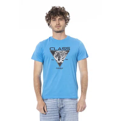 Cavalli Class Cotton Men Men's T-shirt In Blue
