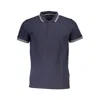Cavalli Class Blue Cotton Men Polo Shirt In Blue