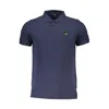 Cavalli Class Blue Cotton Men Polo Shirt In Blue