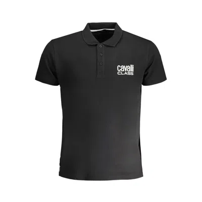 Cavalli Class Cotton Men's Polo Men's Shirt In Black