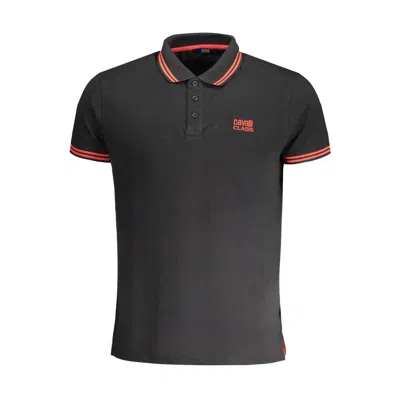 Cavalli Class Cotton Men Polo Men's Shirt In Black