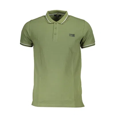 Cavalli Class Stripe-trim Embroidered Polo Shirt In Green