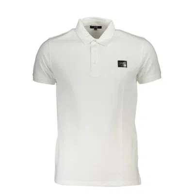 Cavalli Class Logo-patch Polo Shirt In White