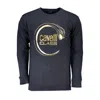 Cavalli Class Blue Cotton Sweater In Blue