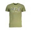 Cavalli Class Brown Cotton Men T-shirt In Green