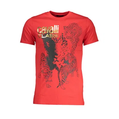 Cavalli Class Cotton Men's T-shirt In Orange