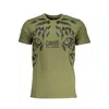 Cavalli Class Green Cotton T-shirt