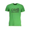 Cavalli Class Brown Cotton Men T-shirt In Green