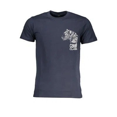 Cavalli Class Cotton Men's T-shirt In Blue