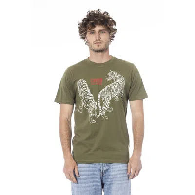 Cavalli Class Green Cotton Men T-shirt