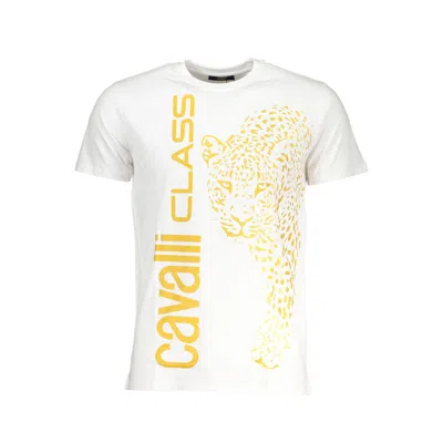 Cavalli Class Beige Cotton T-shirt