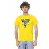 Cavalli Class Yellow Cotton T-shirt In Yellow