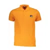 Cavalli Class Orange Cotton Polo Shirt In Orange