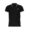 Cavalli Class Black Cotton Polo Shirt In Black